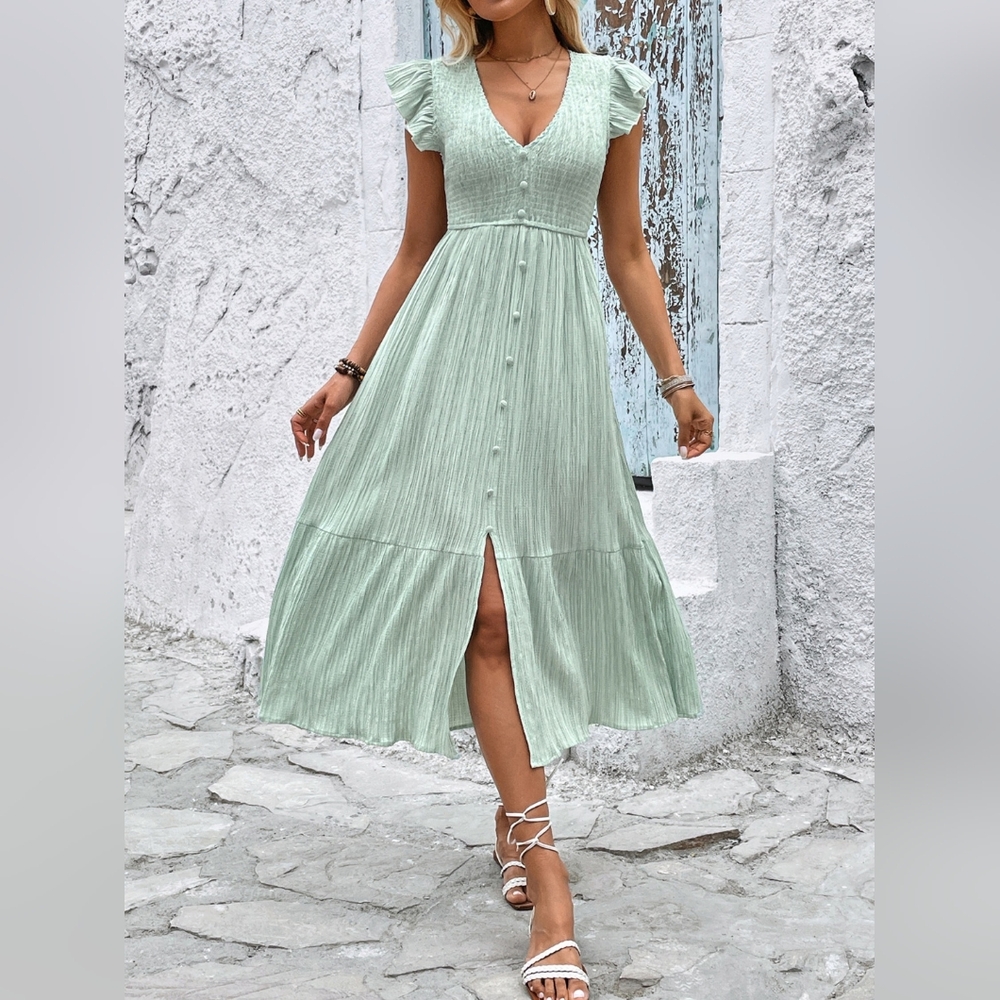 Elegant Mint Green Maxi Dress